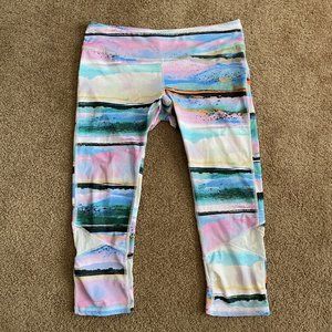 Apana Multicolor Cropped Leggings Women Size L